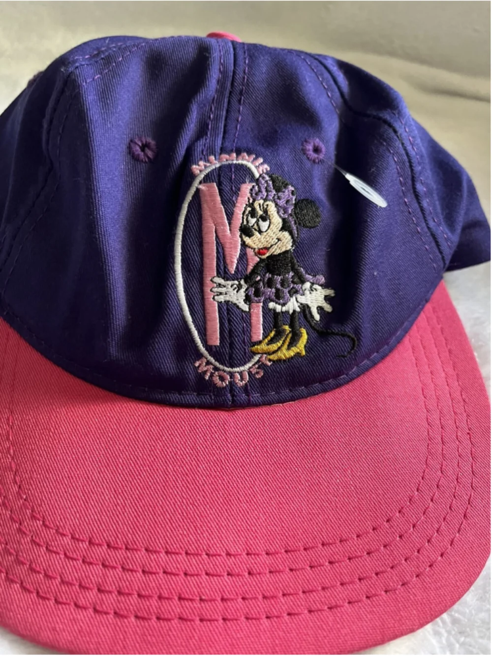 Vintage Minnie Mouse Youth Snapback Baseball Cap Goofy's Hat Co Made in USA Pink